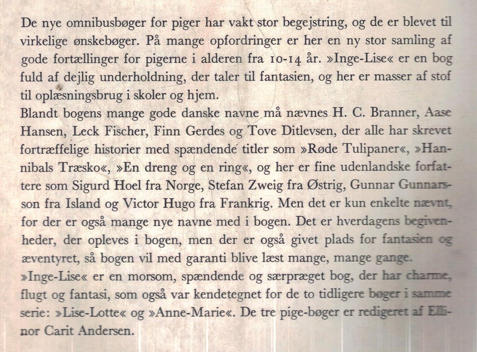 Inge-Lise. Fortællinger for