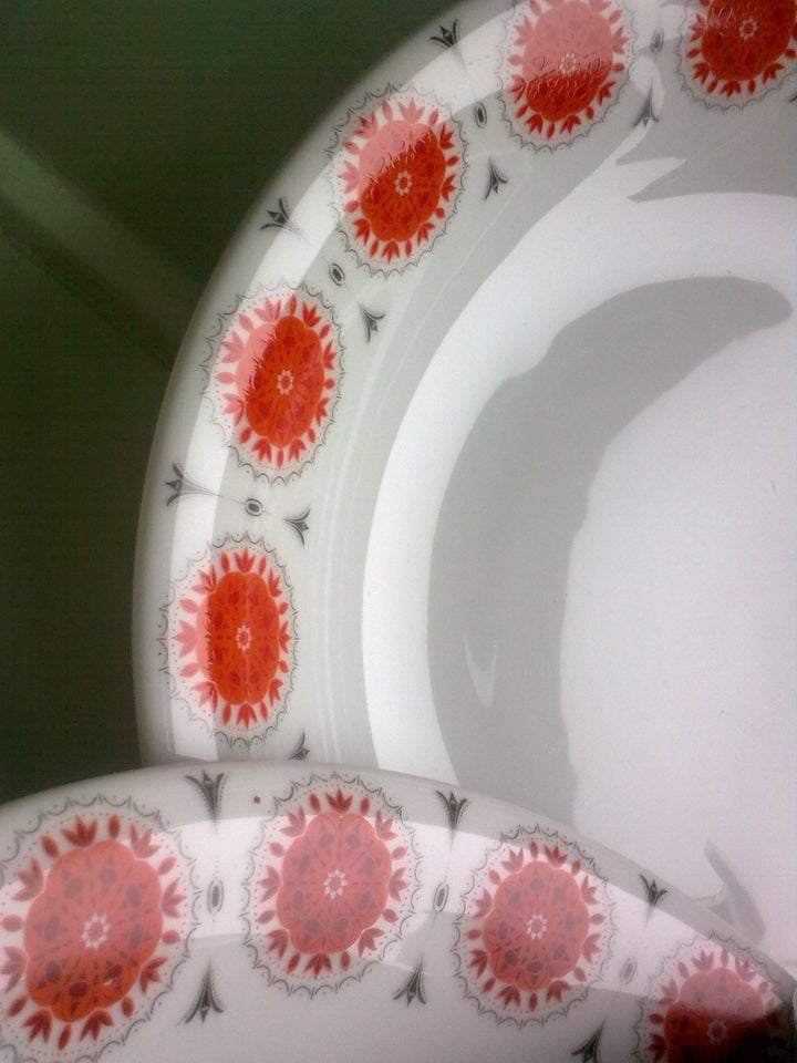 Porcelæn, ORANGE, Velholdt retro