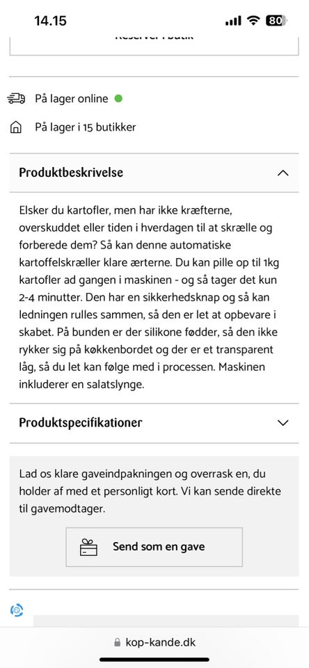 Kartoffelskræller/ salatslynge,