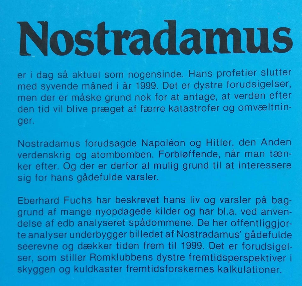 Nostradamus, Eberhard Fuchs