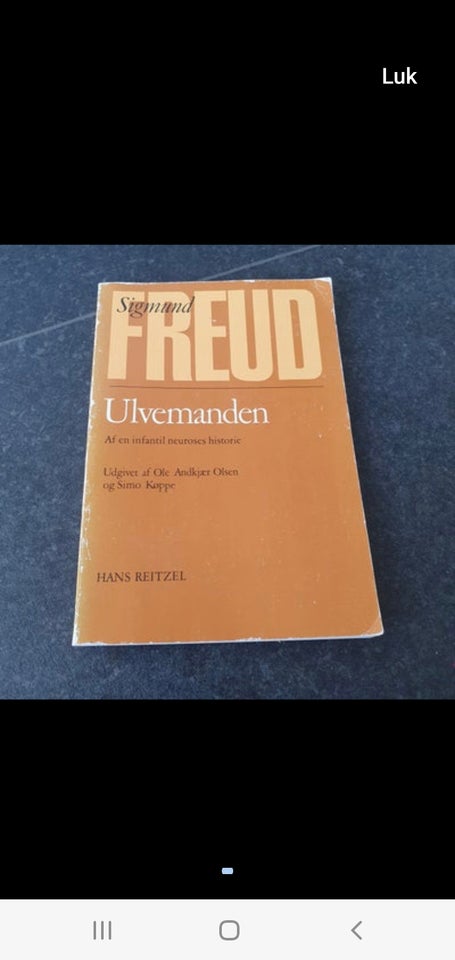 Ulvemanden, Sigmund Freud, genre: