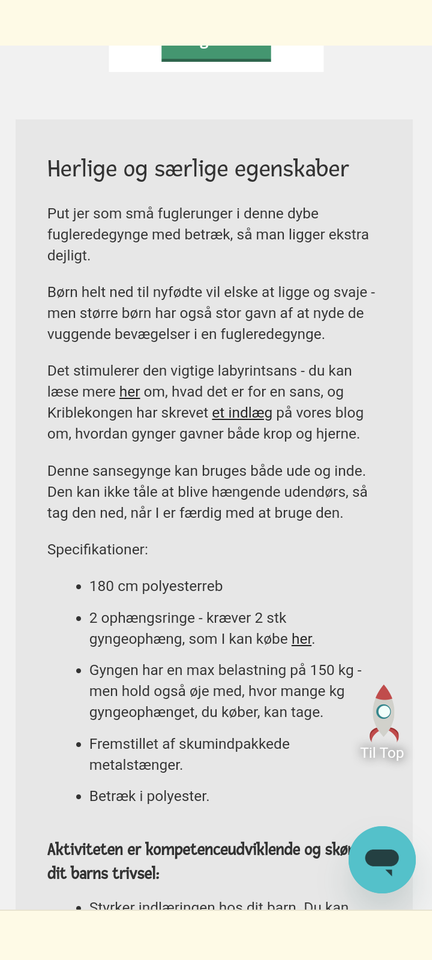 Sansegynge Sansegynge ø 100cm