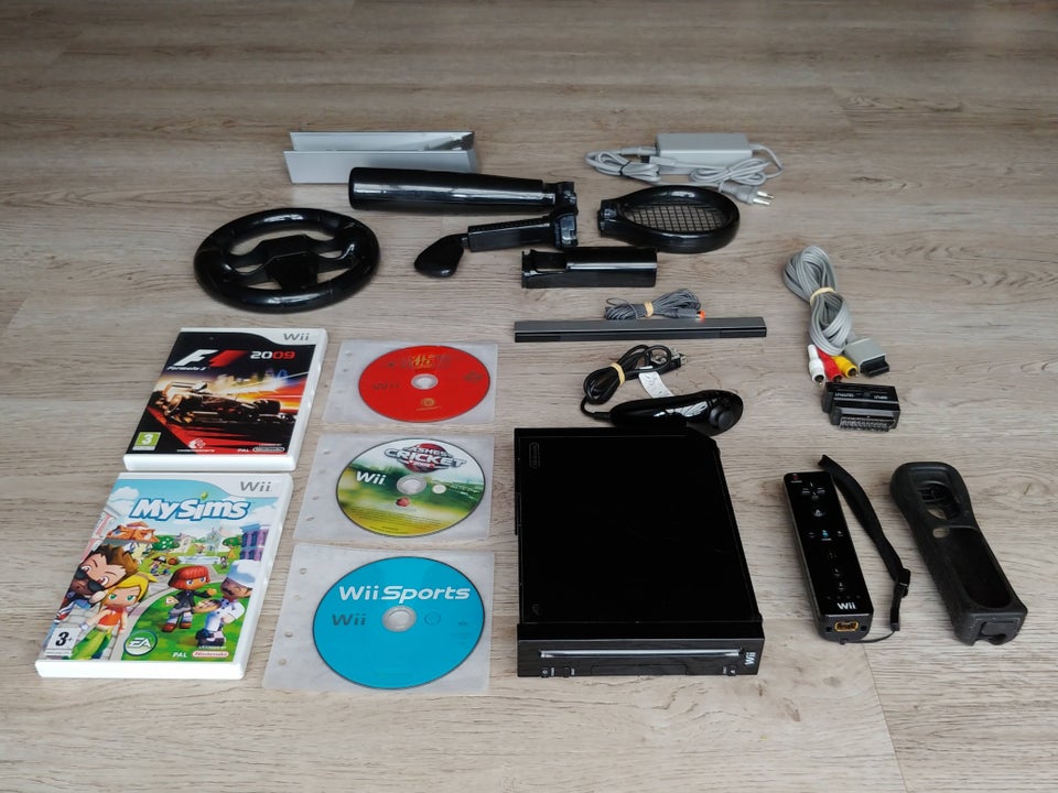 Nintendo Wii, med 5 spil