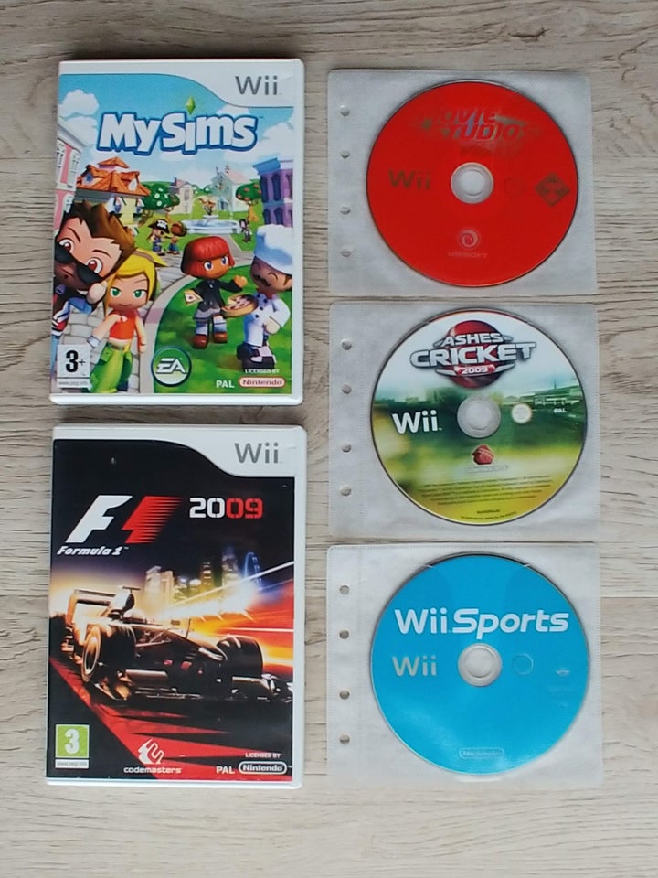 Nintendo Wii, med 5 spil