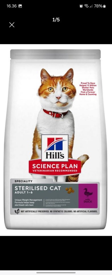 Hills sterilised cat Adult...