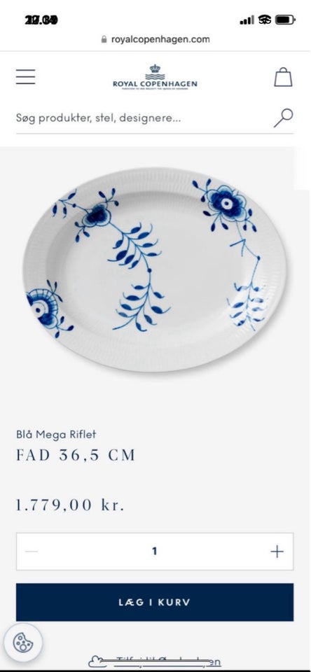 Porcelæn, Fad, Royal Copenhagen