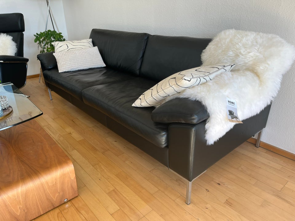 Sofa, læder, 3 pers.