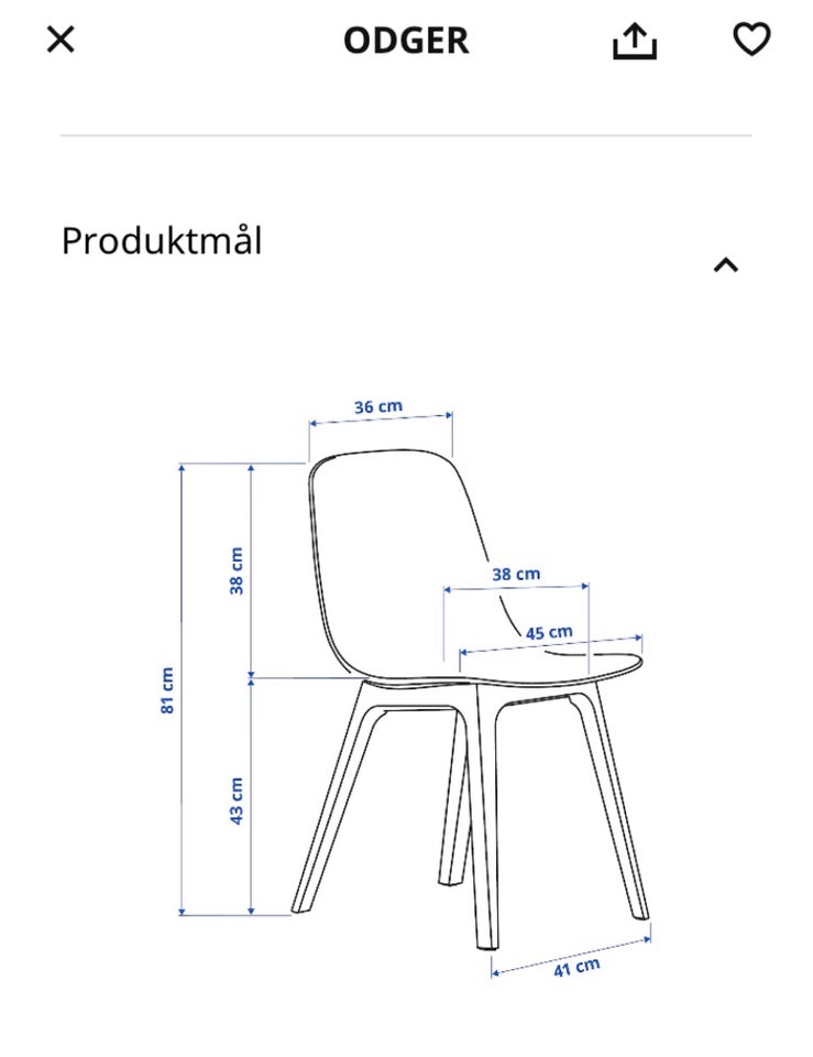 Spisebordsstol Antracit Ikea