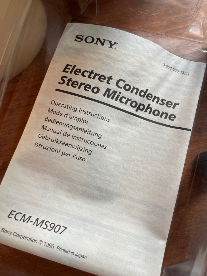 Stereo mikrofon, Sony ECM-MS907