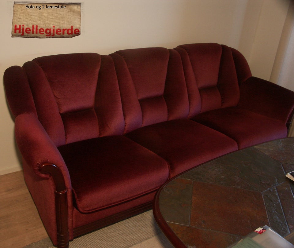 Sofagruppe velour 5 pers