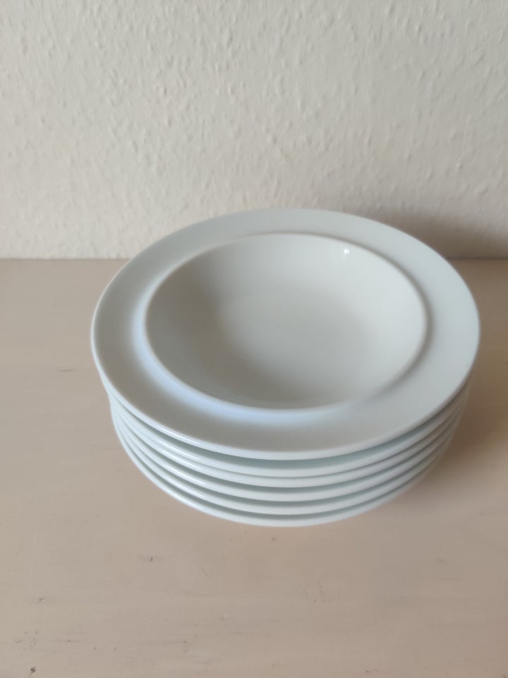 Porcelæn Dybe tallerkener Hvid