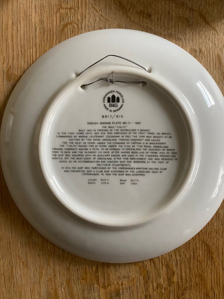 12 stk danske marine platter B  G