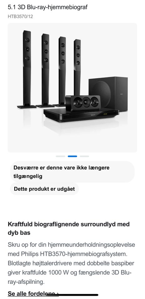 5.1 højttalersæt, Philips,