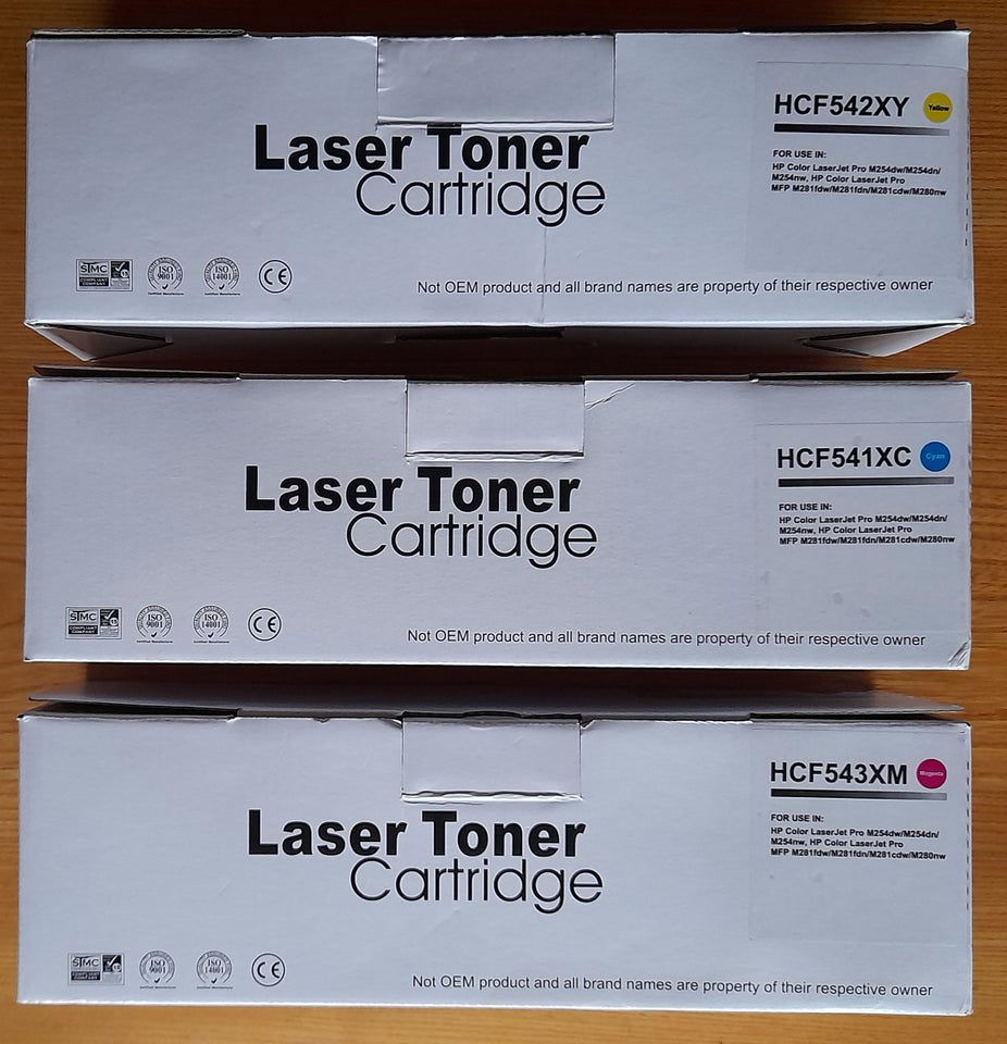 Lasertoner, m. farve, HP