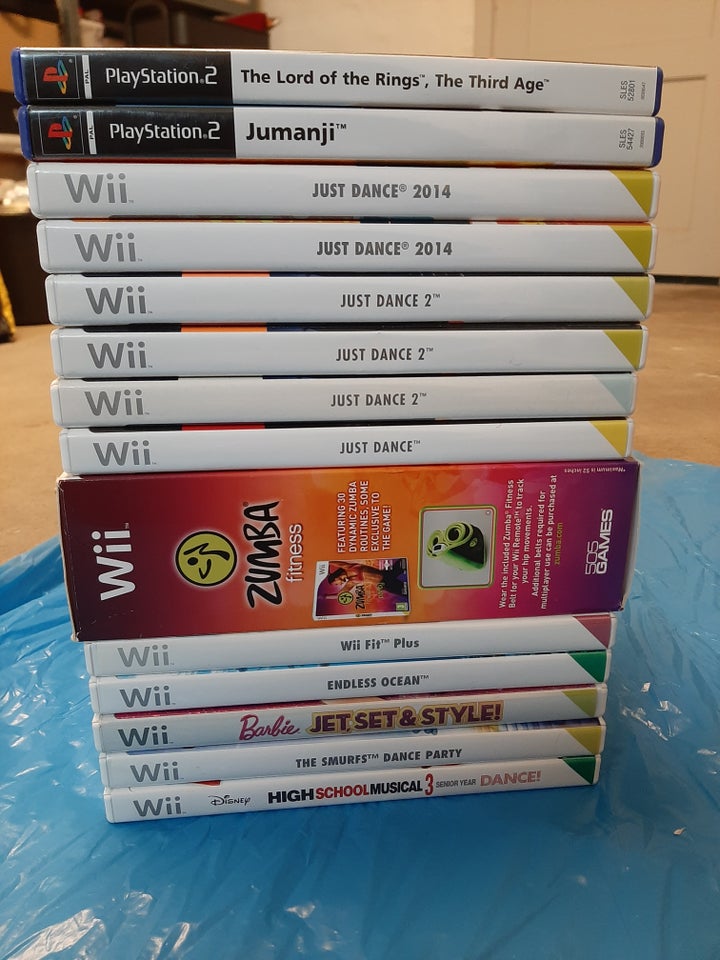 Diverse Nintendo Wii og PS2 spil