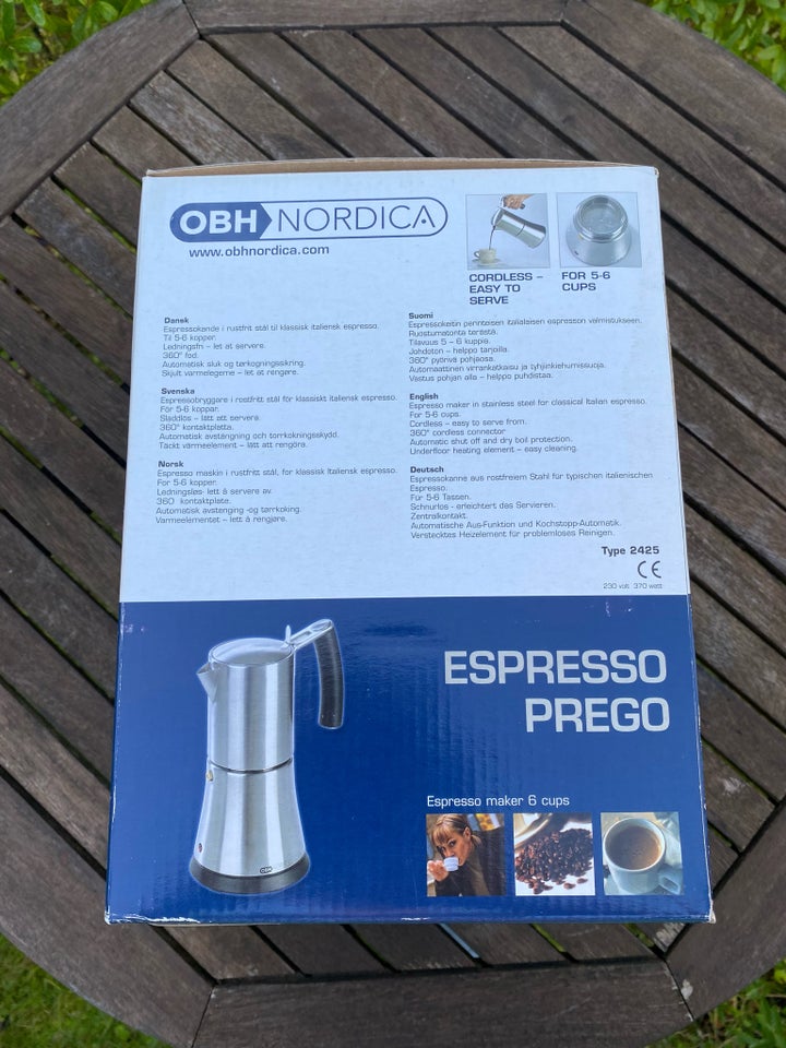 Espressomaskine, OBH Nordica