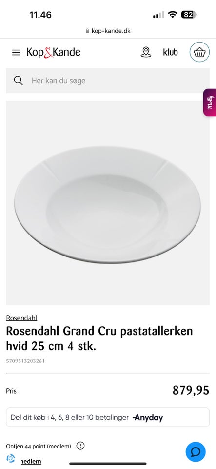 Porcelæn, Pastatallerkner ,