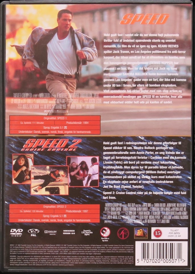 Speed 1  2, DVD, action