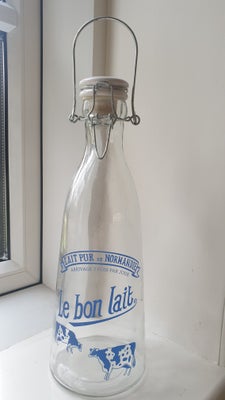 Glas Vintage Mælkeflaske med