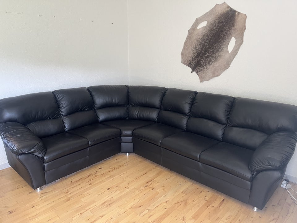 Sofa læder 5 pers