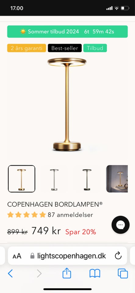 Lampe COPENHAGEN BORDLAMPEN®