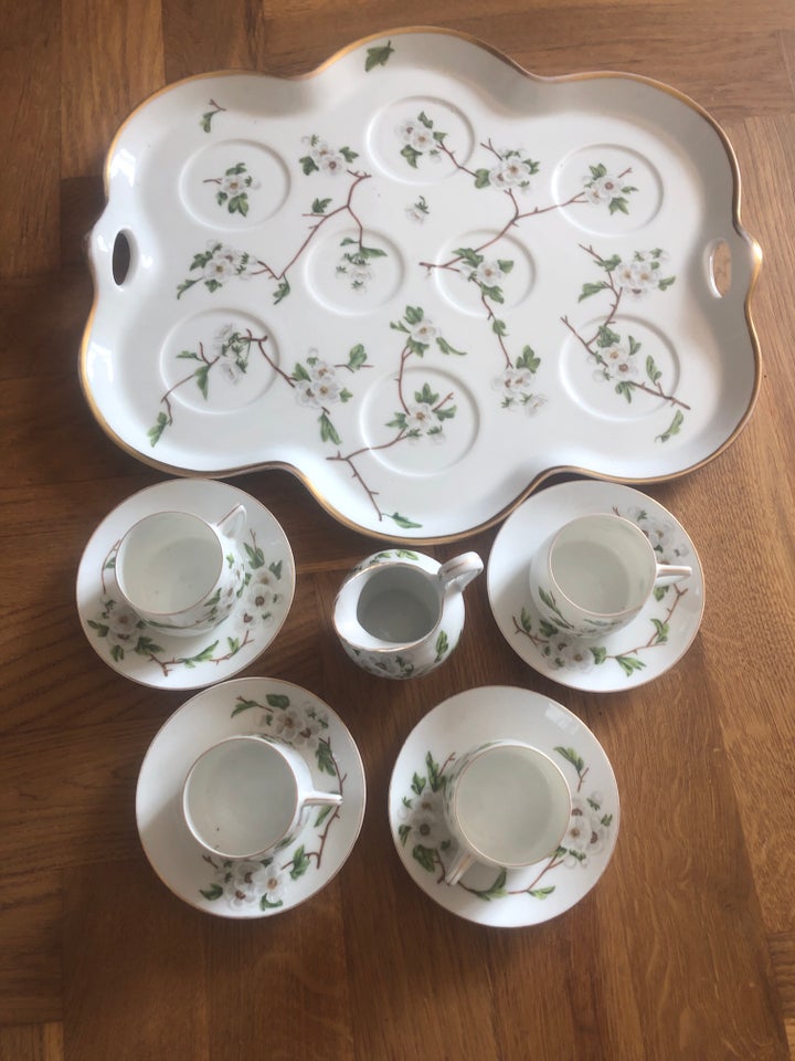 Porcelæn Bakke med kopper og