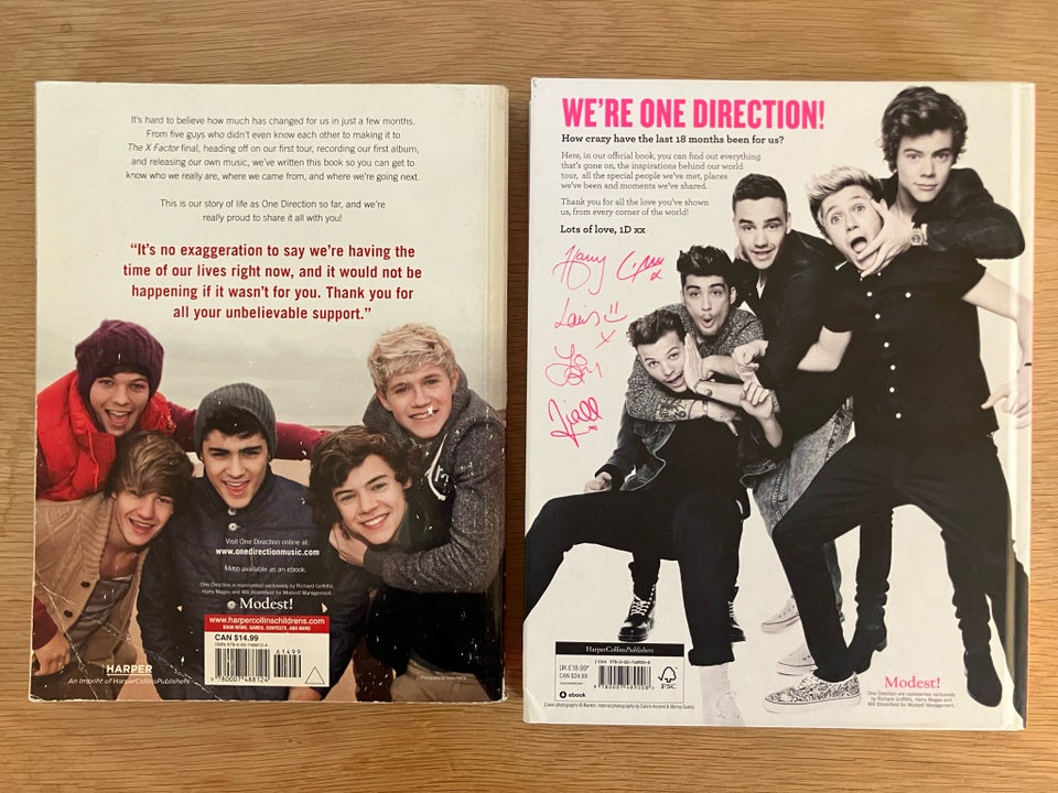 2 x ONE DIRECTION BØGER emne: musik