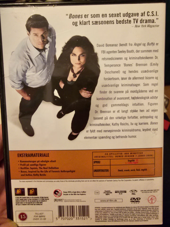 Bones sæson 1 til 7, DVD, TV-serier