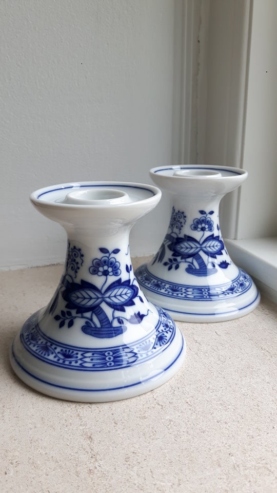 Porcelæn Lysestage sæt BLUE