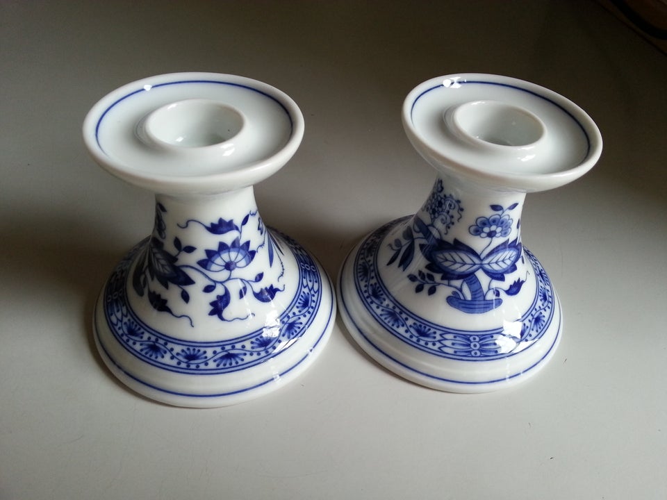 Porcelæn Lysestage sæt BLUE