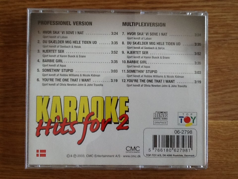 Karaoke CD: Karaoke Hits for 2 -