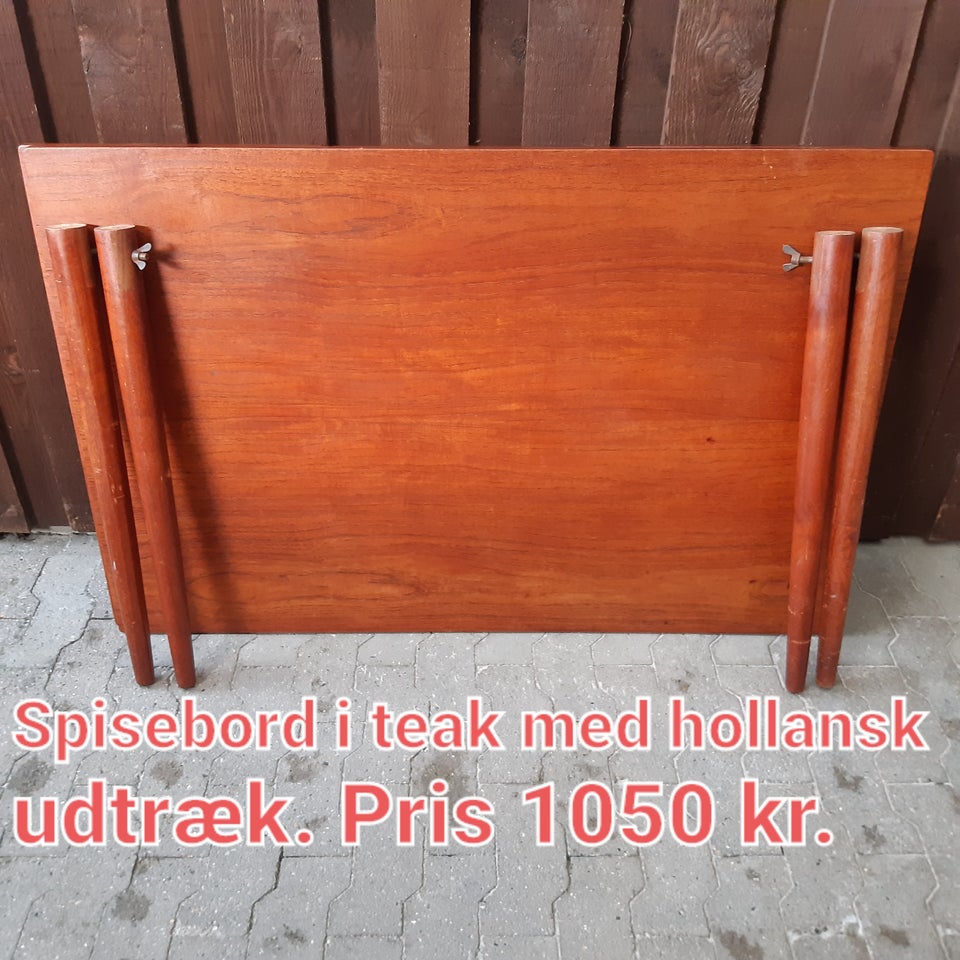 Spisebord m/stole, Teak-træ ,