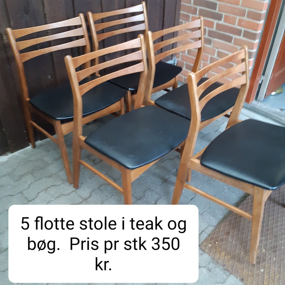 Spisebord m/stole, Teak-træ ,