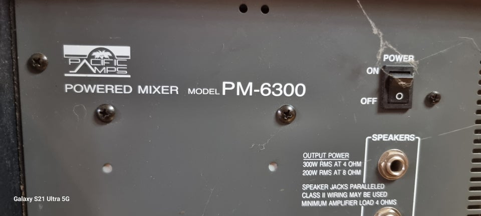 Powered mixer  Pacific PM 6300 PM