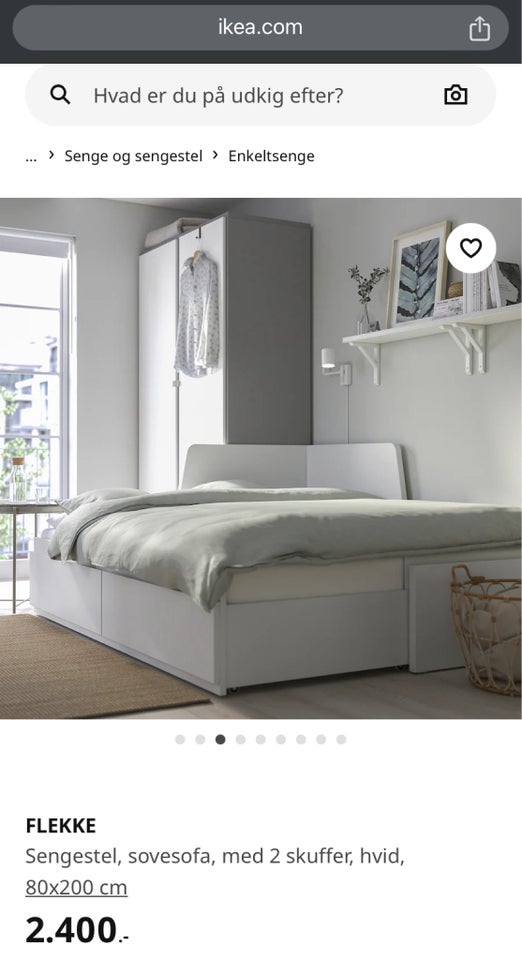 Sovesofa, ikea flekke