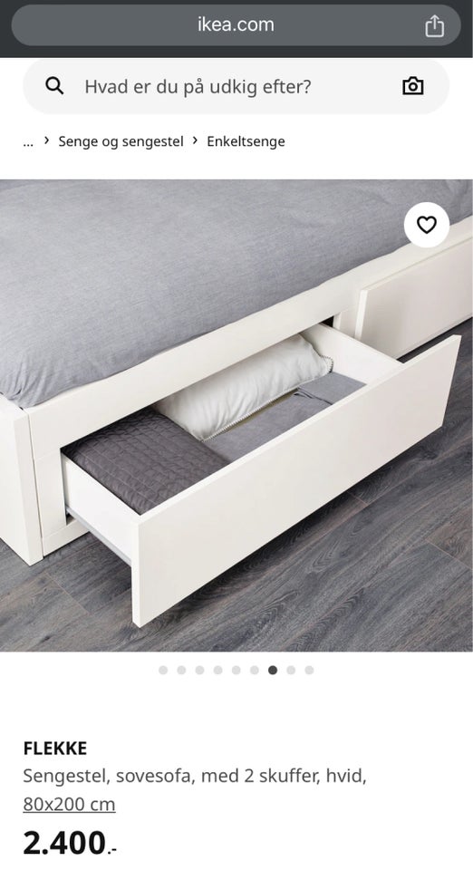 Sovesofa, ikea flekke