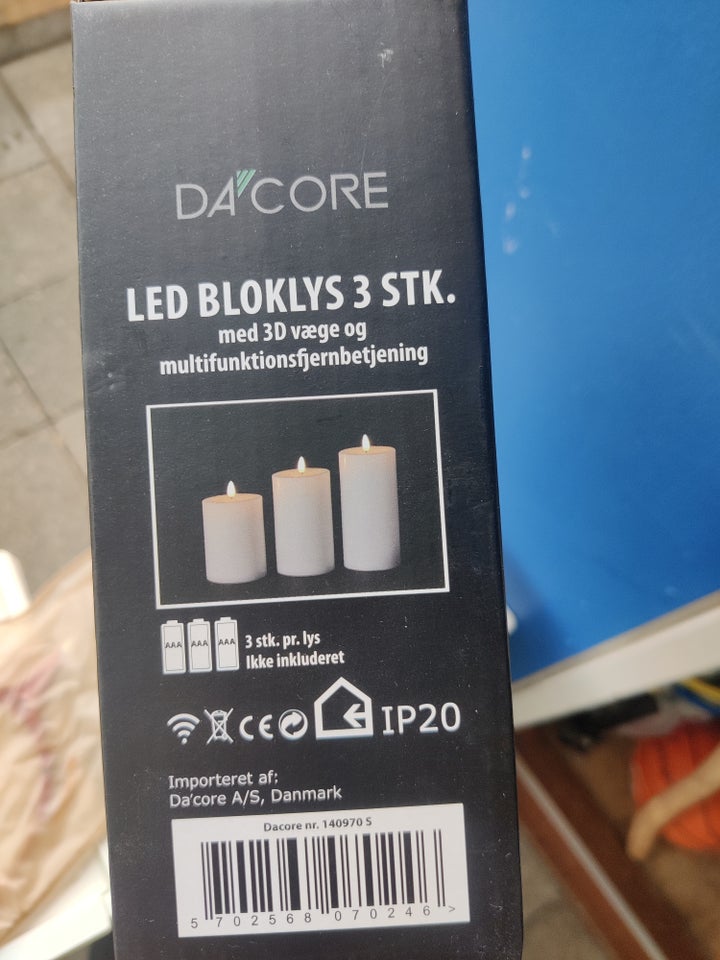 Led stearinlys Dacore