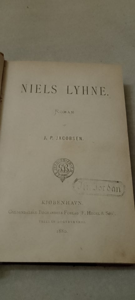 Niels Lyhne Førsteudgaven 1880, J.