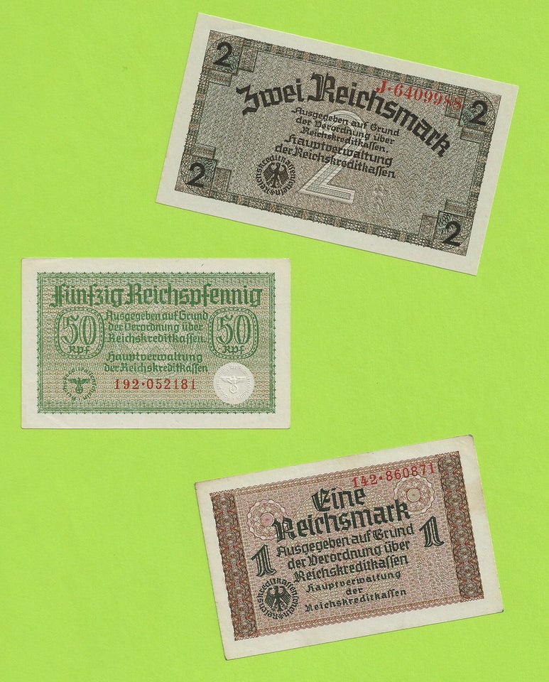 Danmark, sedler, Reichsmark