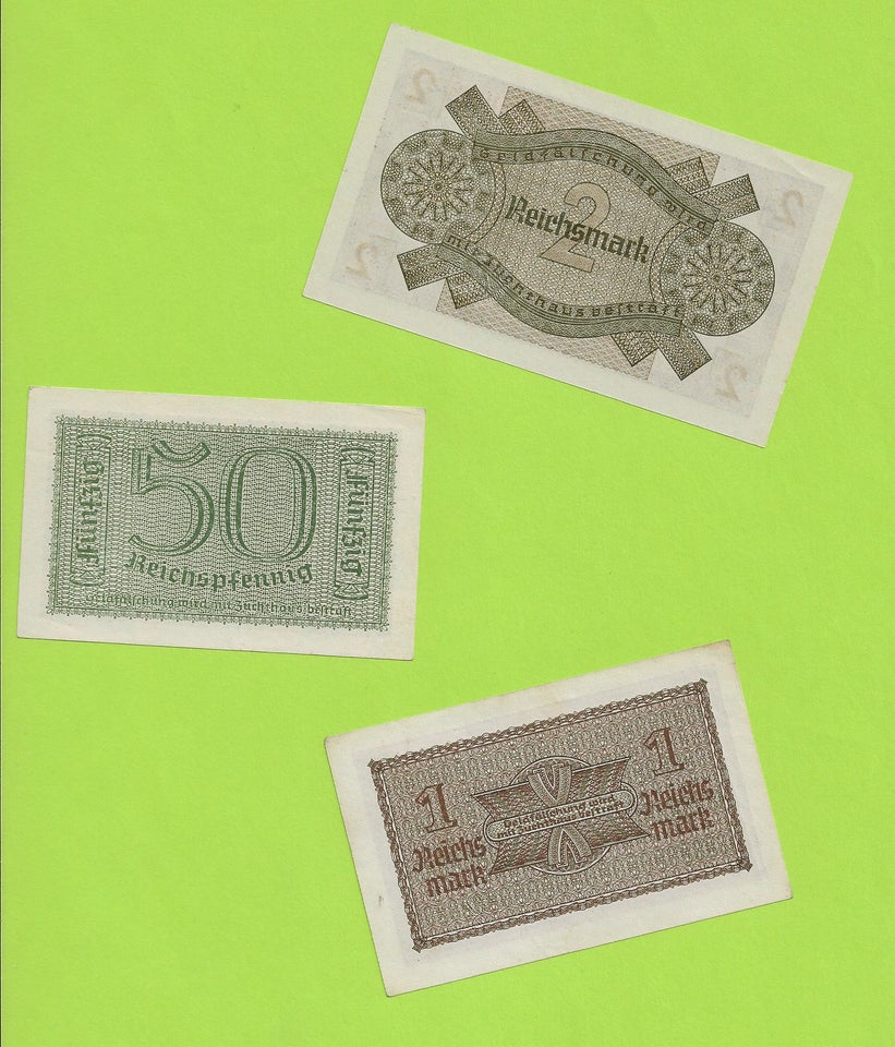 Danmark, sedler, Reichsmark