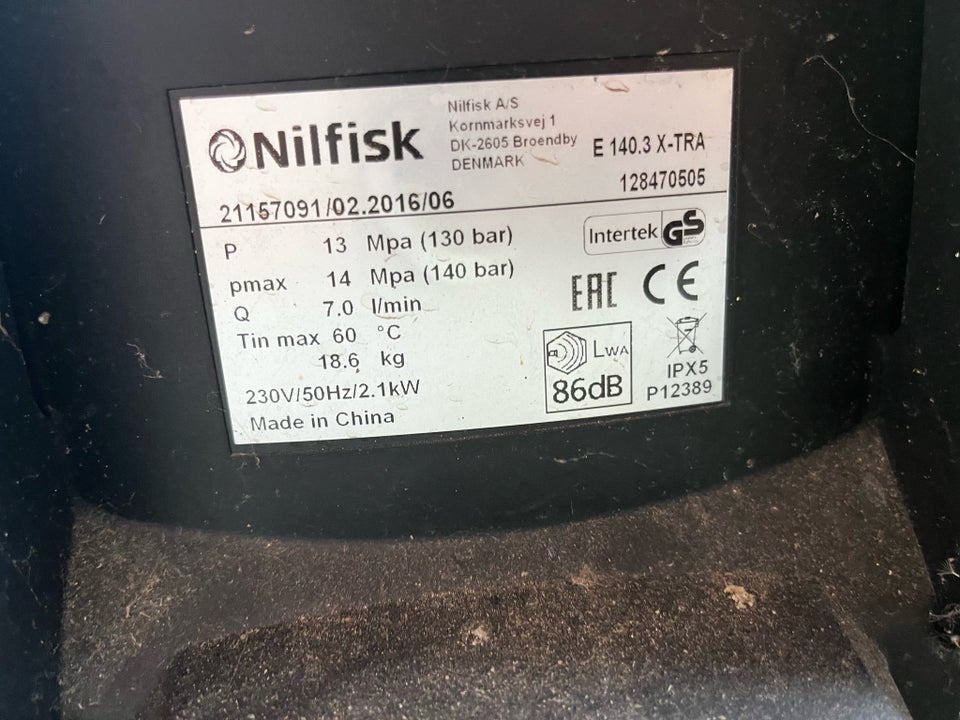 Nilfisk højtryksrenser, Nilfisk