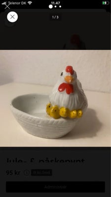 Porcelæn Skål med høne og