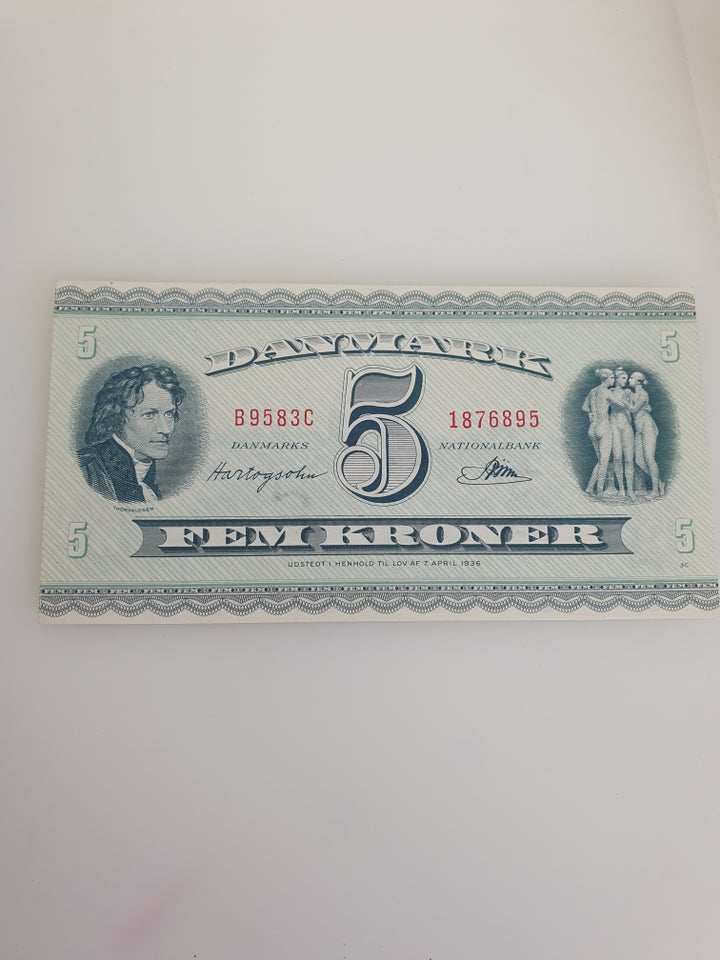 Danmark, sedler, 5 krone