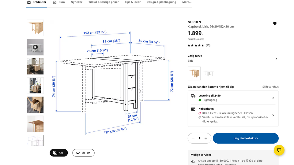 Spisebord Birk IKEA