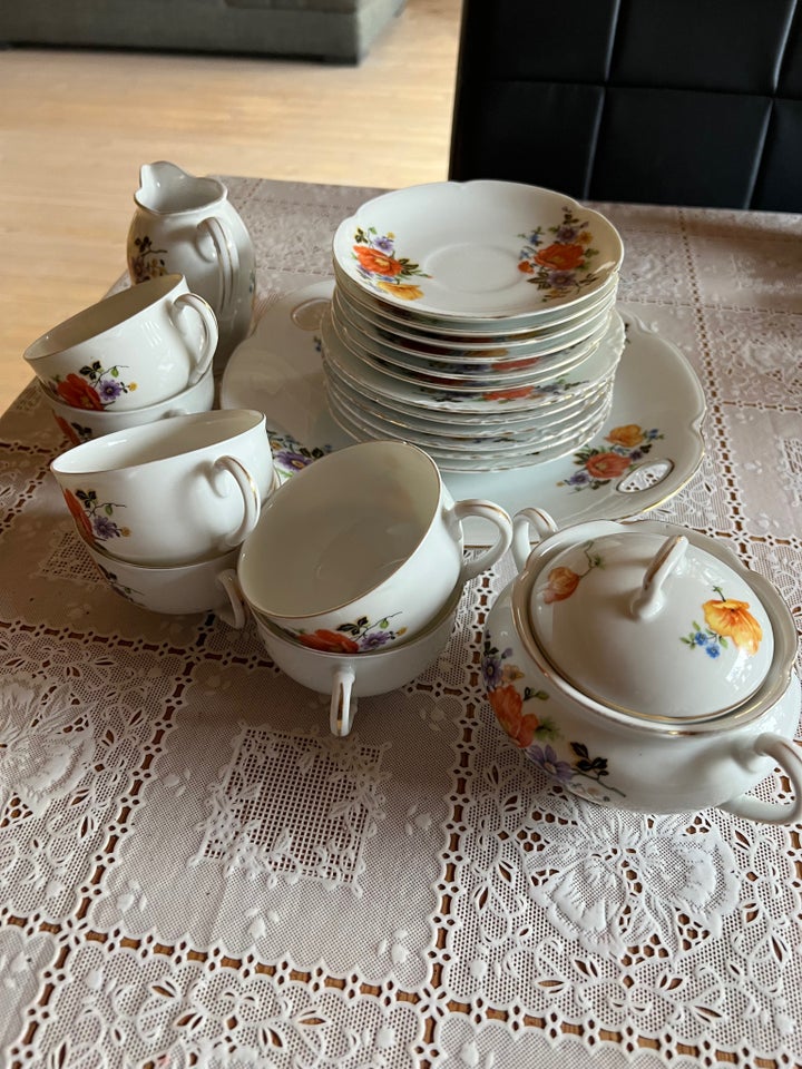 Porcelæn Royal Kaffestel til 6