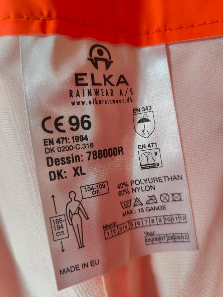 Regntøj, ELKA Rainwear, str. XL