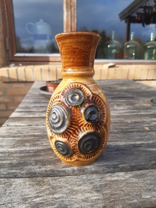 Keramik Vase fossilt motiv