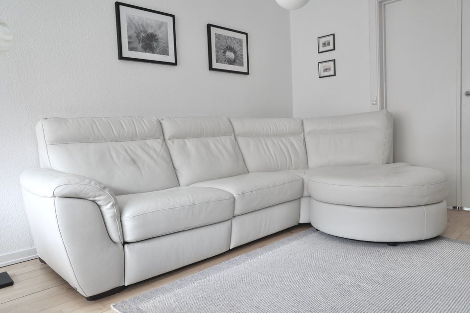 Sofa, læder, 3 pers.