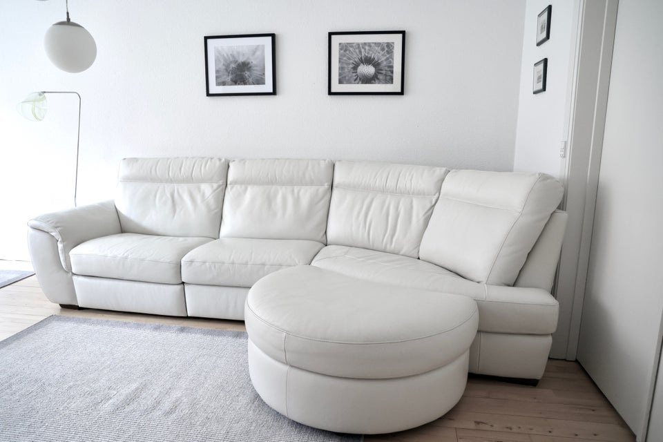 Sofa, læder, 3 pers.