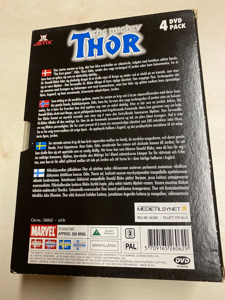 The Mighty Thor Marvel 4 dvd boks